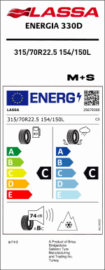 315/70R22.5 ENERGIA 330D 154/150L