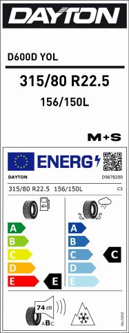 315/80R22.5 156/150L D600D YOL